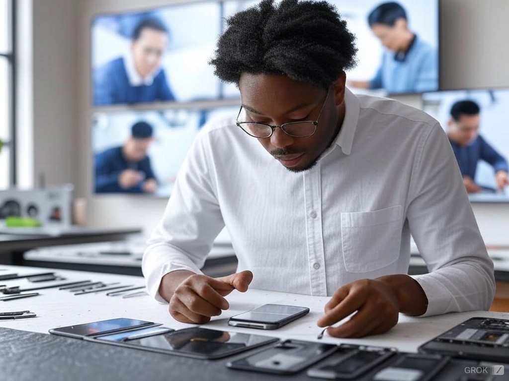 eleve-apprend-reparer-smartphone-e-learning-wall-of-share